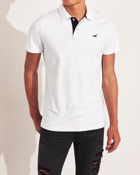 Áo thun nam Hollister HCO-P262 Logo Icon Polo White