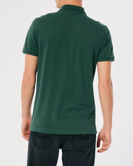 Áo thun nam Hollister HCO-P264 Logo Icon Polo Dark Green - Ảnh 2