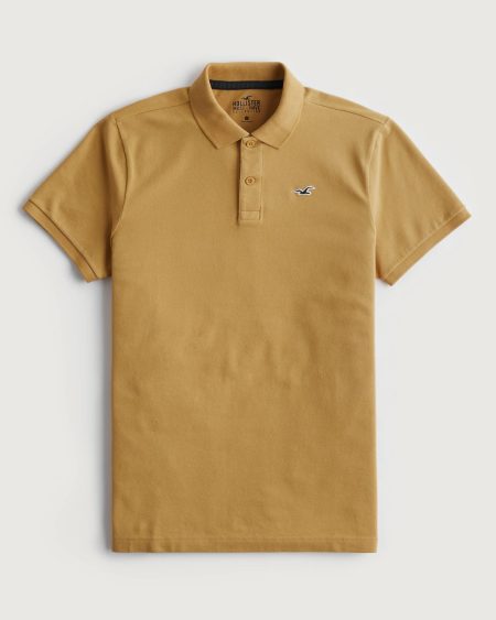 Áo thun nam Hollister HCO-P270 Logo Icon Polo Dark Yellow