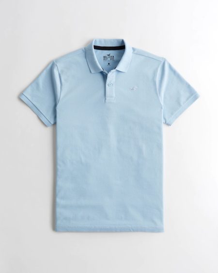 Áo thun nam Hollister HCO-P272 Logo Icon Polo Light Blue